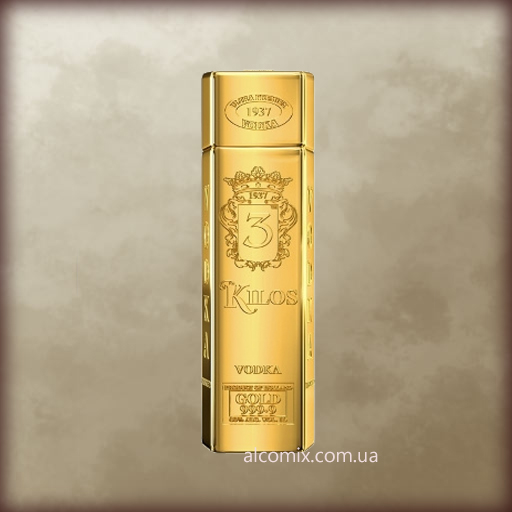 3 Kilos Vodka Gold 999.9 1L (3 Кило Голд 999.9 1л)