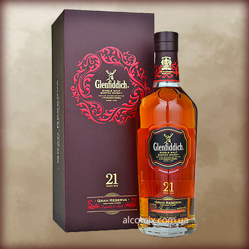 Glenfiddich 21 Years Old, Rum Cask 0,7L (Гленфиддик 21 год 0,7л)