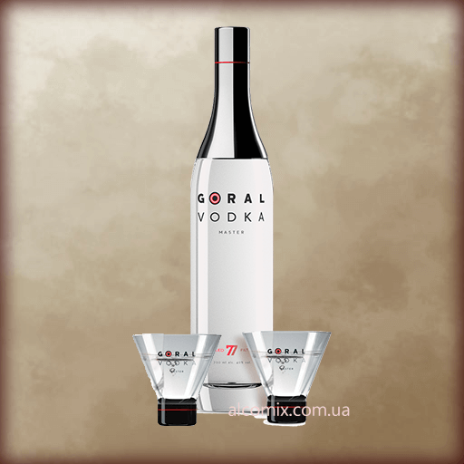 Goral Vodka Master +2 glasses 0,7L (Горал Водка Мастер + 2 бокала 0,7л)