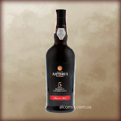 Justino's Madeira Reser.Fine Medium Rich 5yo 0,75l (Вино Джастинос Мадейра Резерв Файн Медиум Рич 5 лет 0,75л)