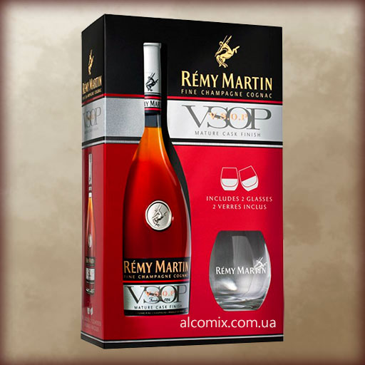 Remy Martin VSOP with Glasses 0,7L (Реми Мартин ВСОП со стаканами 0,7л)
