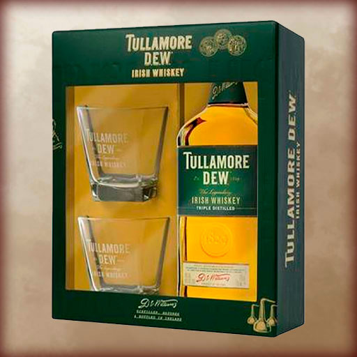 Tullamore Dew & 2 Glasses 0.7L (Талламор Дью + 2 Стакана 0.7л)