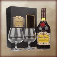 Cardenal Mendoza Gr.Reserv. 20YO 0,7L +2 glasses  (Бренди Кардинал Мендоза Гр.Резерв 20 лет 0,7л + 2 бокала)