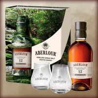 Aberlour 12 YO + 2 Glasses 0.7L (Виски Аберлау 12* + 2 Стакана 0.7л)